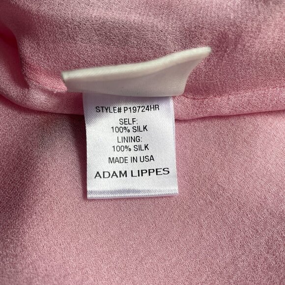 Adam Lippes Ruffle Floral Dress Pink Silk Midi - Picture 11 of 15